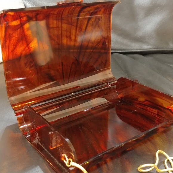 Vintage Givenchy Tortoise Box Clutch - Picture 7 of 8